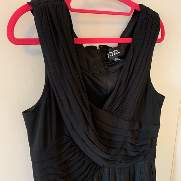ADRIANNA PAPELL black evening dress size 16 - Picture 4 of 7